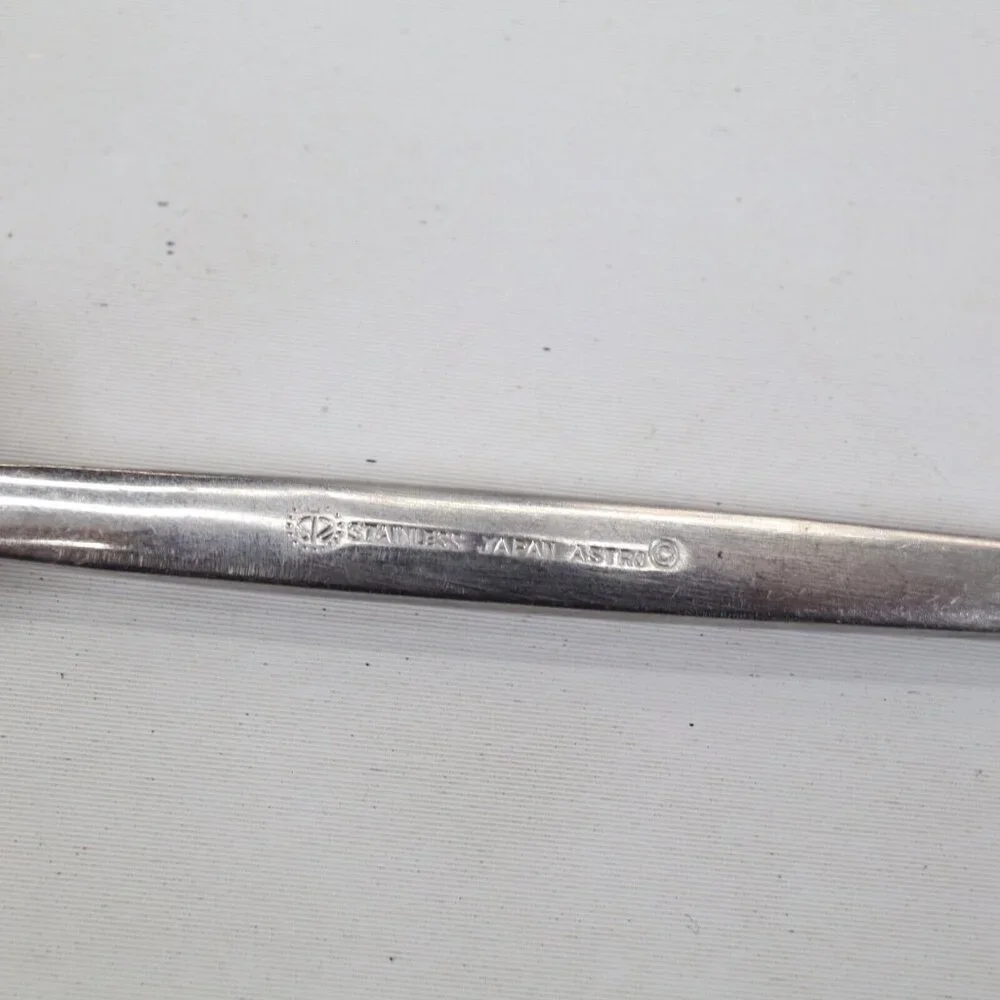 5 Stanley Roberts Astro Dessert Tea Spoons Japan Stainless Flatware Sugar Replac